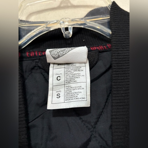 Rare VTG WARNER BROS. Studios Entertaining The World Fleece Varsity Jacket Small - Picture 5 of 8